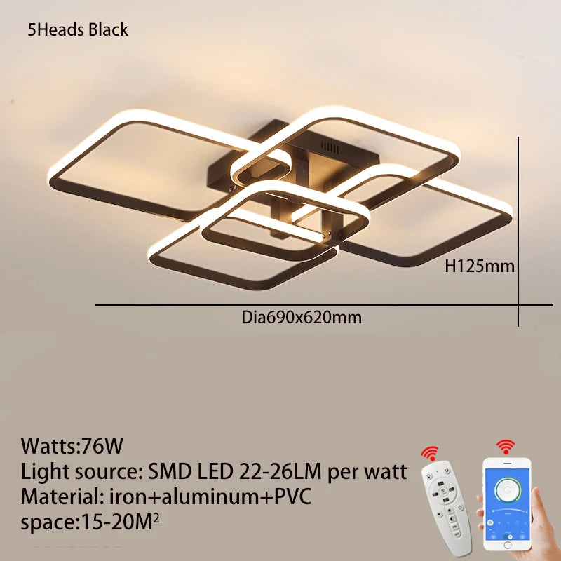 Lámpara Araña LED Moderna | Techo Living Cuarto Dimmer (3-6 C)