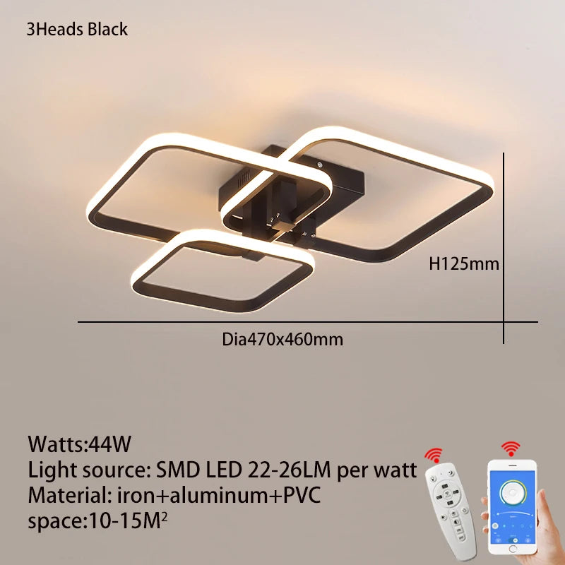 Lámpara Araña LED Moderna | Techo Living Cuarto Dimmer (3-6 C)