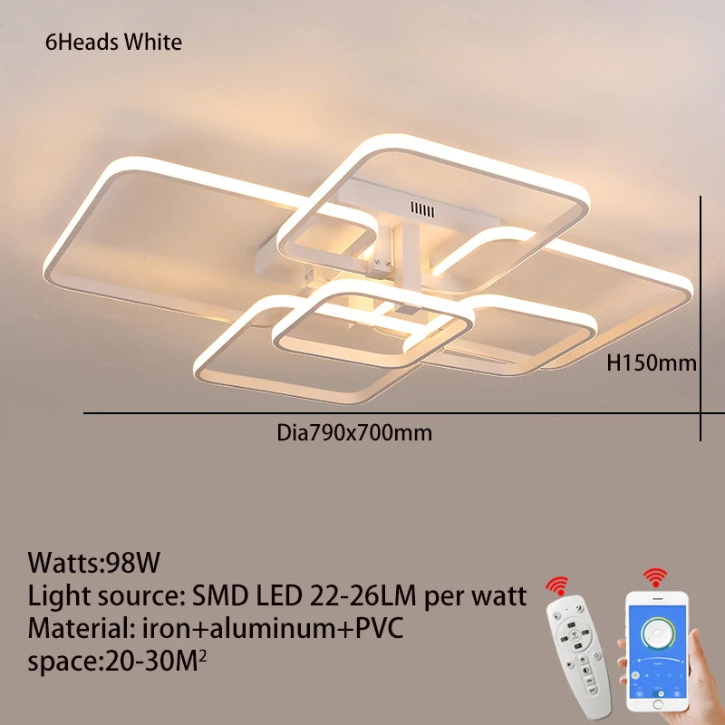 Lámpara Araña LED Moderna | Techo Living Cuarto Dimmer (3-6 C)