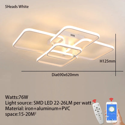Lámpara Araña LED Moderna | Techo Living Cuarto Dimmer (3-6 C)
