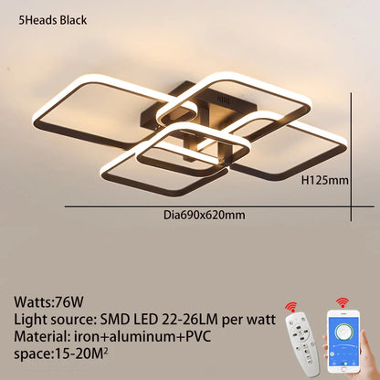 Lámpara Araña LED Moderna | Techo Living Cuarto Dimmer (3-6 C)