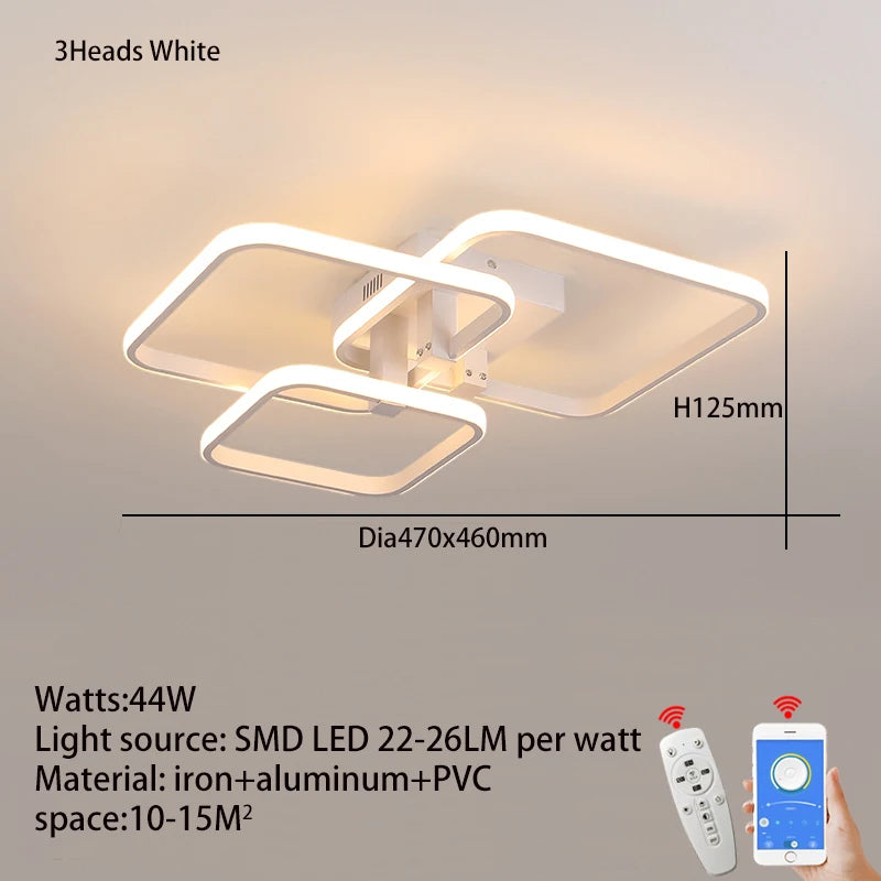 Lámpara Araña LED Moderna | Techo Living Cuarto Dimmer (3-6 C)