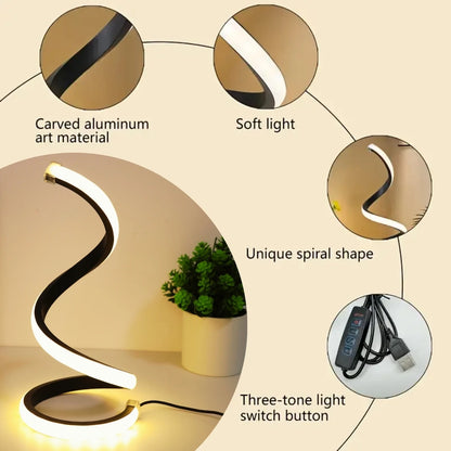 Lampara led de 3 colores con carga USB